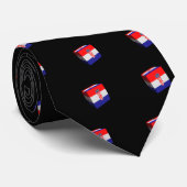 Kroatische vlag in blokjes stropdas (Opgerold)