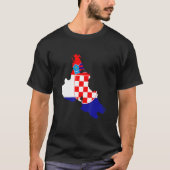 Kroatische vlag in Krk T-shirt (Voorkant)