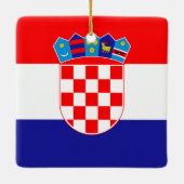 Kroatische vlag keramisch ornament (Achterkant)