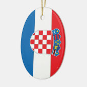 Kroatische vlag keramisch ornament (Links)