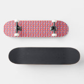 Kroatische vlag kleuren harten patroon patriottisc skateboard (Horizontaal)
