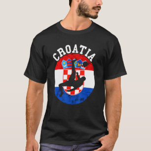 Kroatische vlag Kroatië Hrvatska Soccer Team Kroat T-shirt