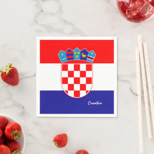 Kroatische vlag & Kroatië partij mode / sport Servet