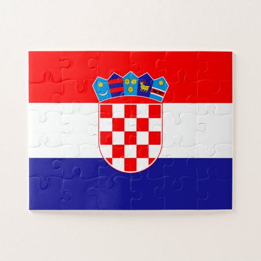 Kroatische vlag legpuzzel (Horizontaal)