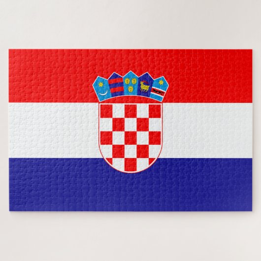 Kroatische vlag legpuzzel (Horizontaal)