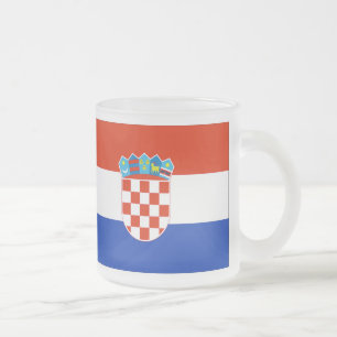 Kroatische vlag matglas koffiemok