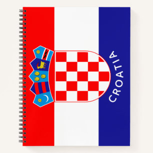 Kroatische vlag met aangepaste tekst notitieboek