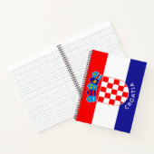 Kroatische vlag met aangepaste tekst notitieboek (Binnen)