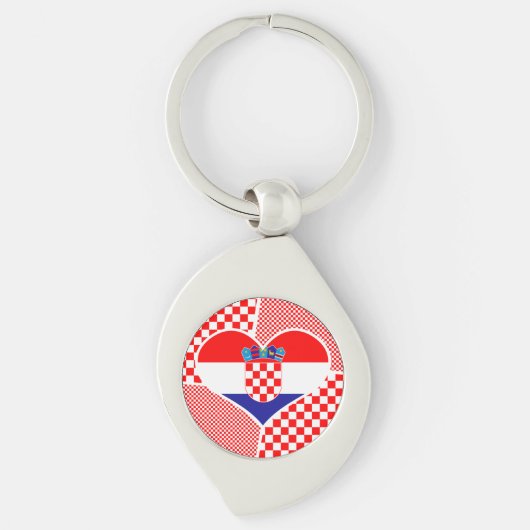 Kroatische vlag met controlerende Sleutelhanger (Voorkant)
