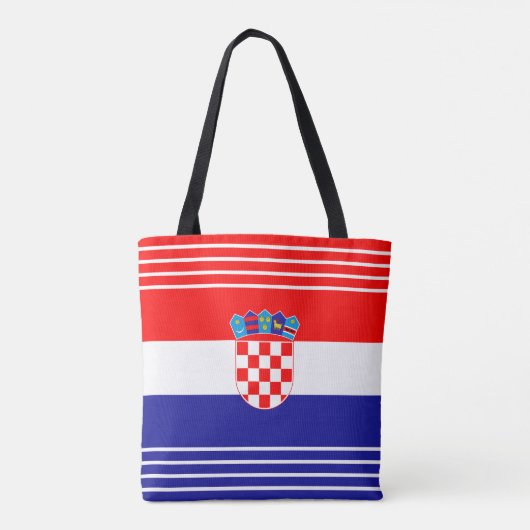Kroatische vlag met Stripes Hrvatska Zastava Draagtas (Achterkant)
