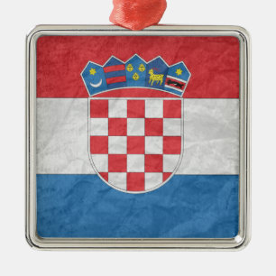 Kroatische vlag metalen ornament