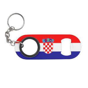 Kroatische vlag mini flessenopener