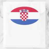 Kroatische vlag ovale sticker (Tas)