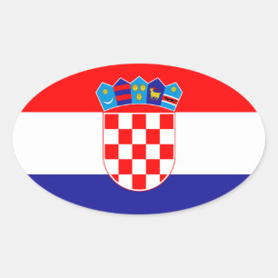 Kroatische vlag ovale sticker