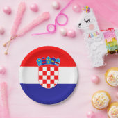 Kroatische vlag papieren bordje (Feest)