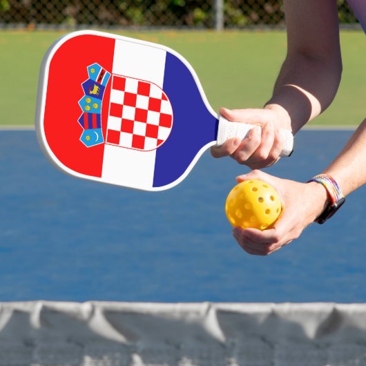 Kroatische vlag pickleball paddle (Insitu)
