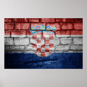Kroatische vlag poster