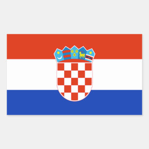 Kroatische vlag rechthoekige sticker