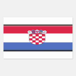 Kroatische vlag rechthoekige sticker