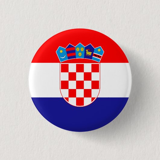 Kroatische vlag ronde button 3,2 cm (Voorkant)