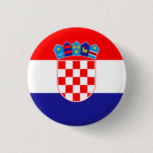 Kroatische vlag ronde button 3,2 cm