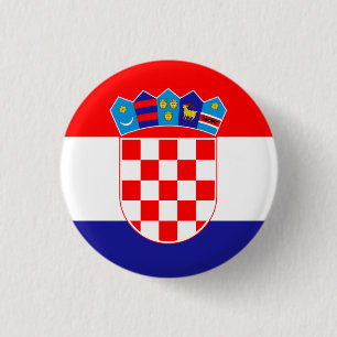 Kroatische vlag ronde button 3,2 cm