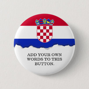 Kroatische vlag ronde button 5,7 cm