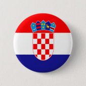 Kroatische vlag ronde button 5,7 cm (Voorkant)