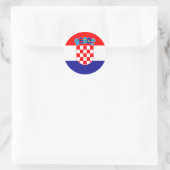 Kroatische vlag ronde sticker (Tas)