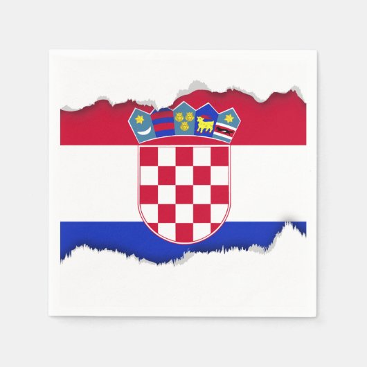 Kroatische vlag servetten (Voorkant)