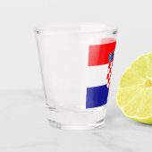 Kroatische vlag shot glas (Links)