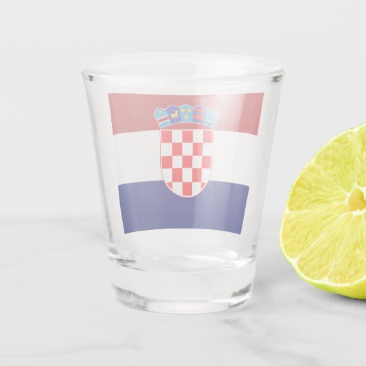 Kroatische vlag shot glas (Achterkant)