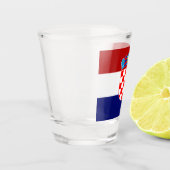 Kroatische vlag shot glas (Links)
