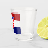 Kroatische vlag shot glas (Rechts)