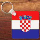 Kroatische vlag sleutelhanger (Voorkant)