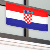 Kroatische vlag spandoek (Buitenkant Gebouw)