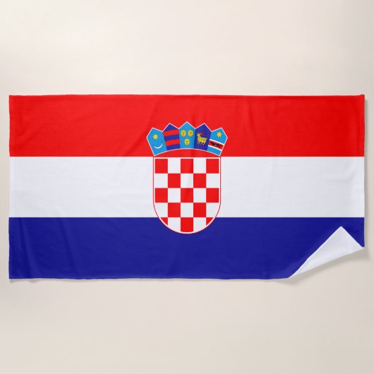 Kroatische vlag strandlaken (Voorkant)