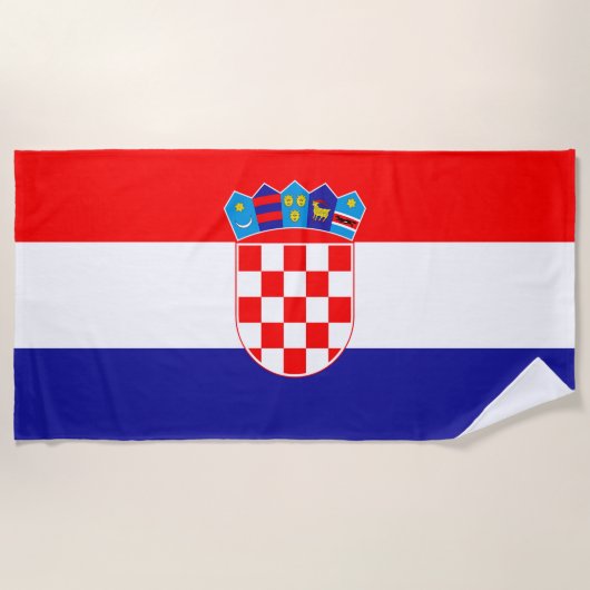Kroatische vlag strandlaken (Voorkant)