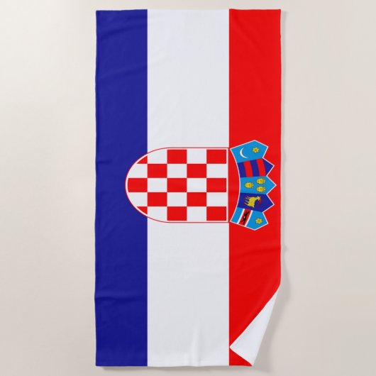 Kroatische vlag strandlaken (Voorkant)