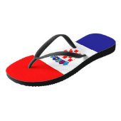 Kroatische vlag teenslippers (Schuin)