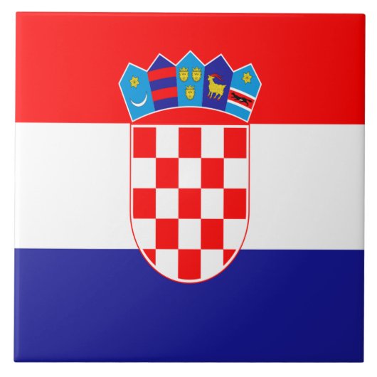 Kroatische vlag tegeltje (Voorkant)