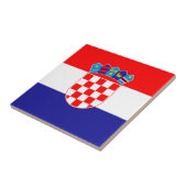 Kroatische vlag tegeltje (Zijkant)