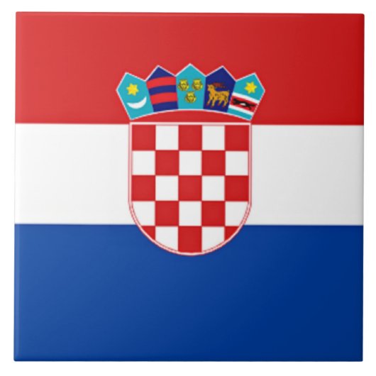 Kroatische vlag tegeltje (Voorkant)