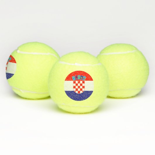 Kroatische vlag tennisballen (Multi)