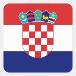 Kroatische vlag — Trobojnica Vierkante Sticker