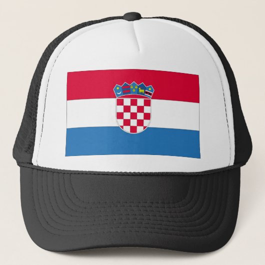 Kroatische vlag trucker pet (Voorkant)