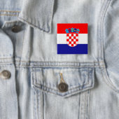 Kroatische vlag vierkante button 5,1 cm (In situ)