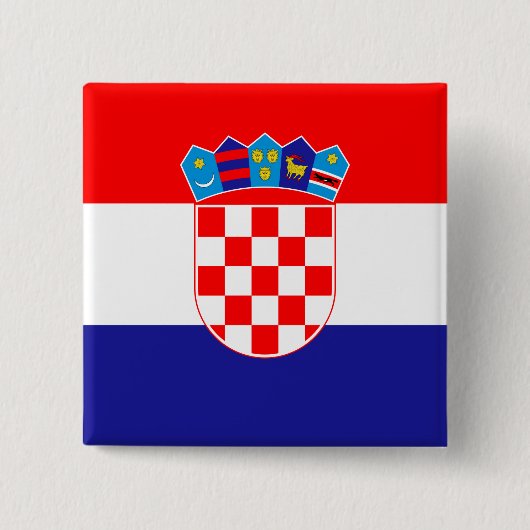 Kroatische vlag vierkante button 5,1 cm (Voorkant)