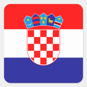 Kroatische vlag vierkante sticker