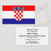 Kroatische vlag, vlag van Kroatië Visitekaartje (Voorkant / Achterkant)